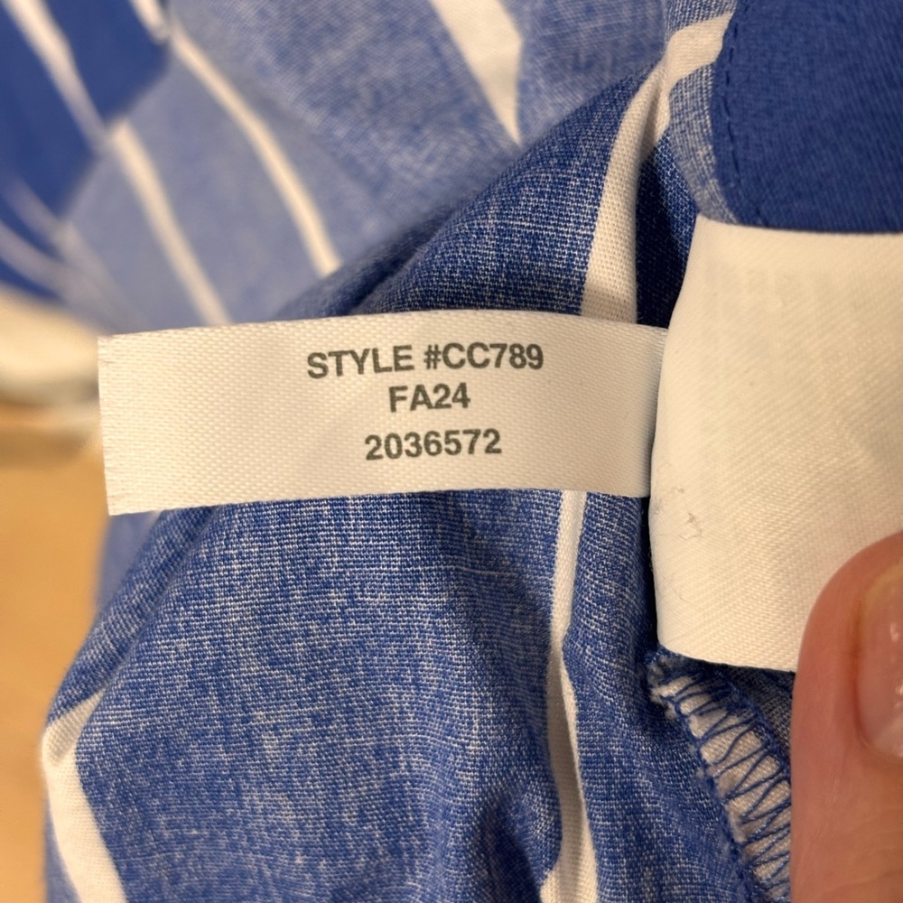 J. Crew Blue and White Striped Shirt Dress - Women’s 12 - Picture 11 of 11